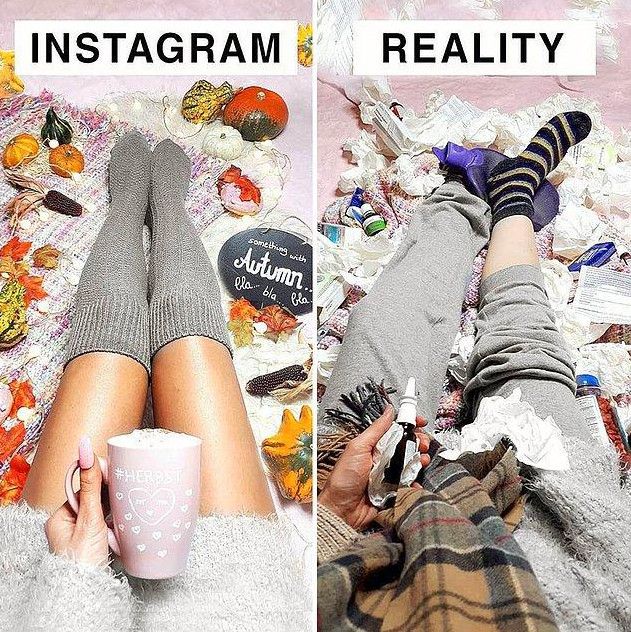 Жінка знущається над соціальними мережами і показує, що ховається за ідеальними фотографіями в Instagram (20 фото)