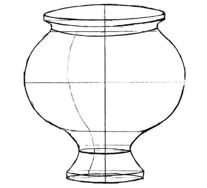 Ваза рисунок 3д