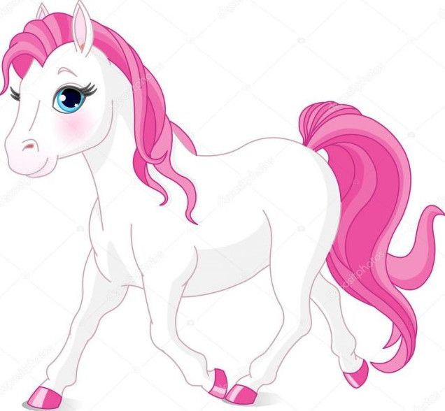 Малюнки олівцем «Кінь з рожевою гривою»