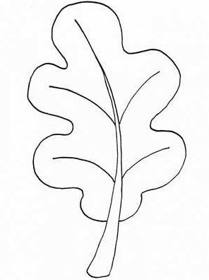 Малюнок олівцем дубовий лист