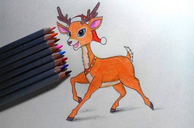 Гарні малюнки оленя олівцем