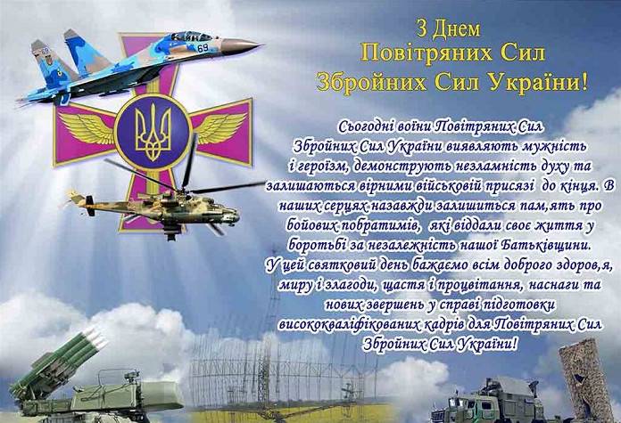Фото зображення З Днем Повітряних сил Збройних сил України (35 листівок)