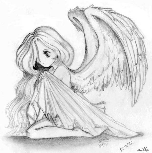 Малюнки крила ангела для змалювання