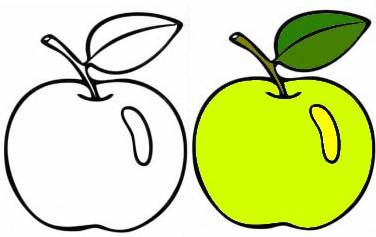 Малюнки олівцем для дітей яблука
