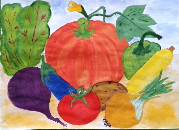 Завантажити Картинки овочів для дітей дитячого садка